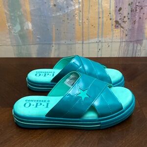 Converse OPI x Wmns One Star Sandal slip On  ‘Dance Party-Teal Dawn size 6.5
